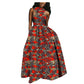 African Ethnic Batik Printed Dress