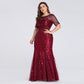 Women's Plus Size Sequined Mesh Mermaid Dress