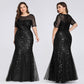 Women's Plus Size Sequined Mesh Mermaid Dress