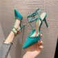 Pointed Rivet High Heels