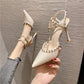 Pointed Rivet High Heels