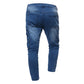 Pleated Casual Denim Trousers