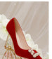 Pearl Rhinestone Stiletto Wedding Shoes