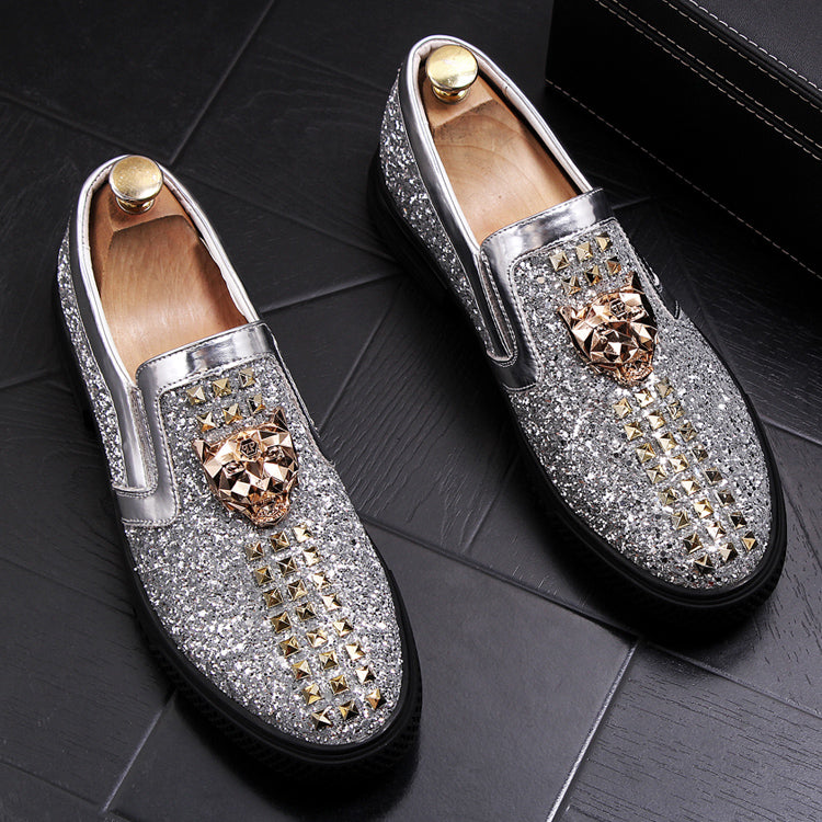 Trendy men shoes - Rivet Sequined Low-Top Style Shoes