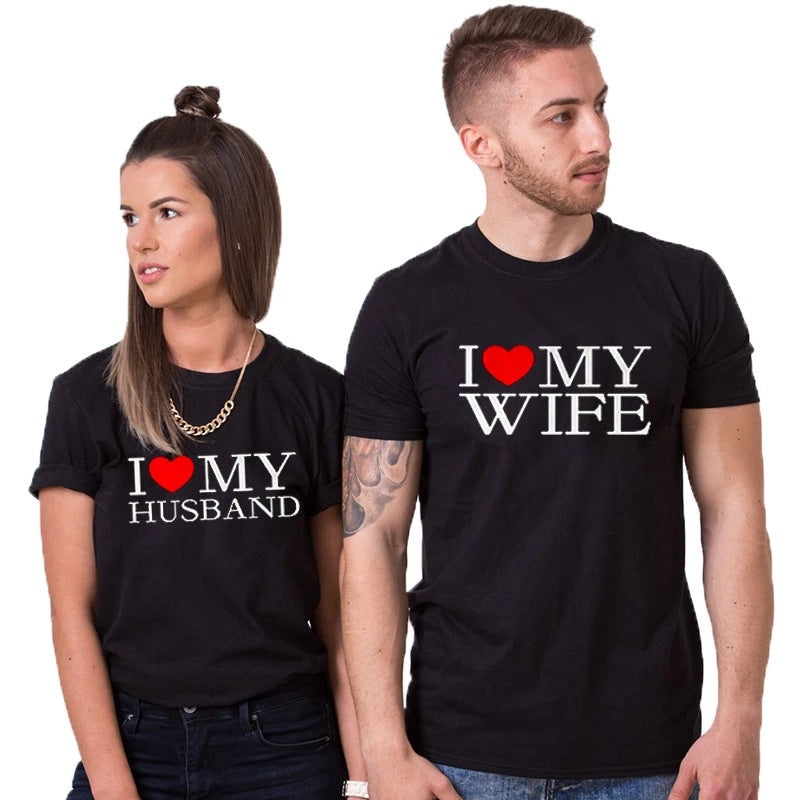 Wife Husband Short Sleeves Shirt