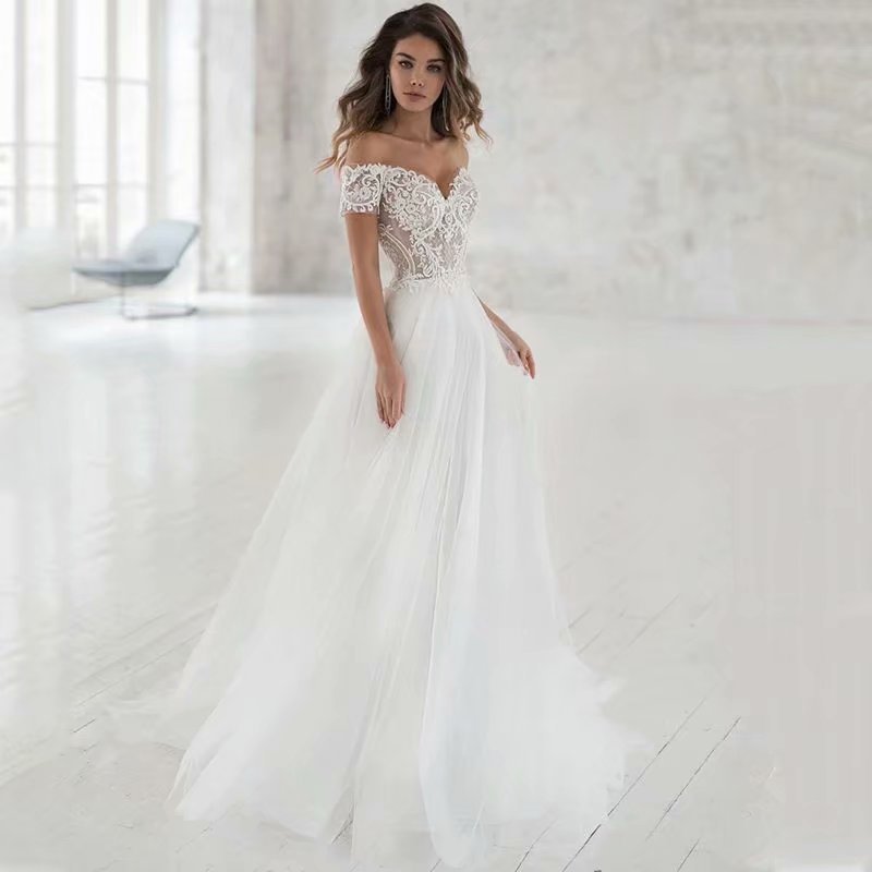 Lace Light Wedding Dress - Elegant, Simple and Thin