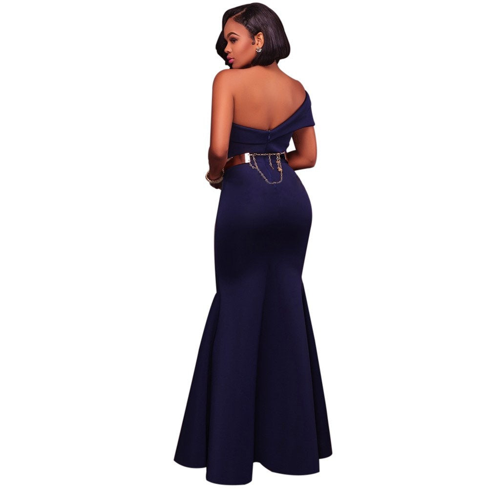 One Shoulder Evening Dress