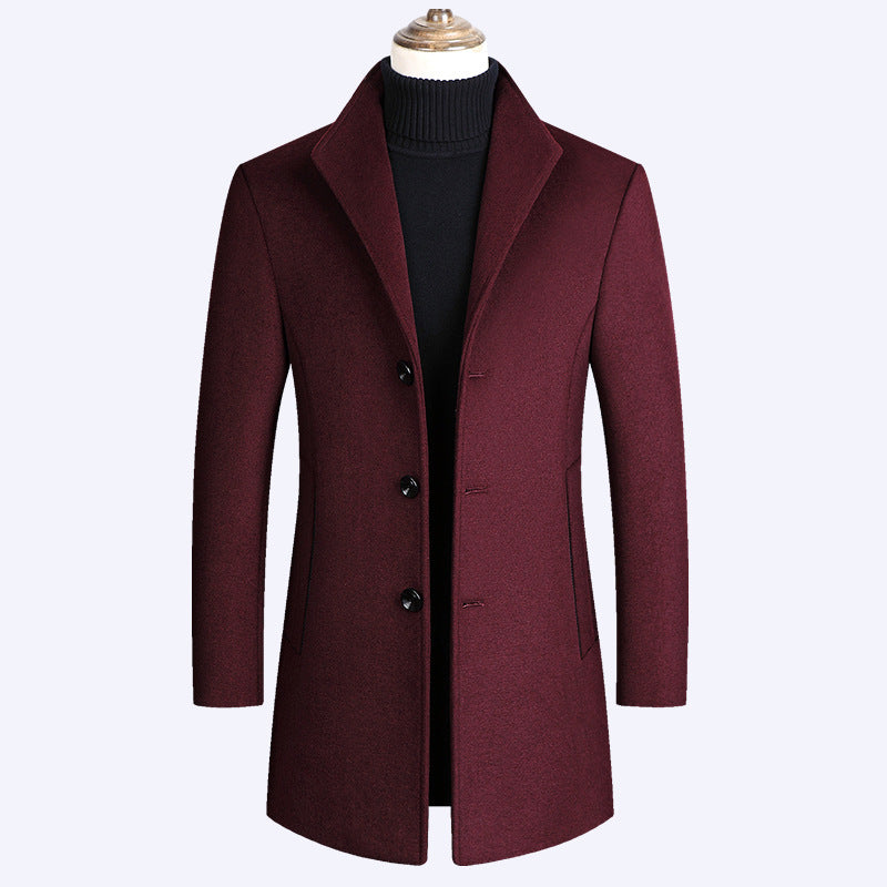 Woolen Men Autumn and Winter Coat