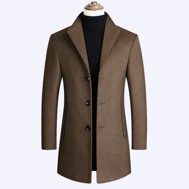 Woolen Men Autumn and Winter Coat