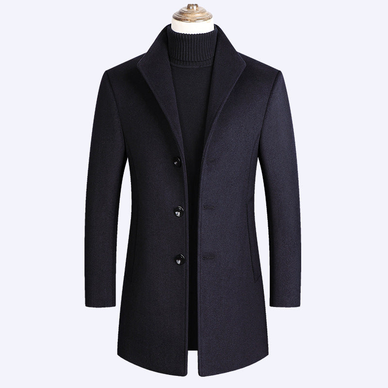 Woolen Men Autumn and Winter Coat