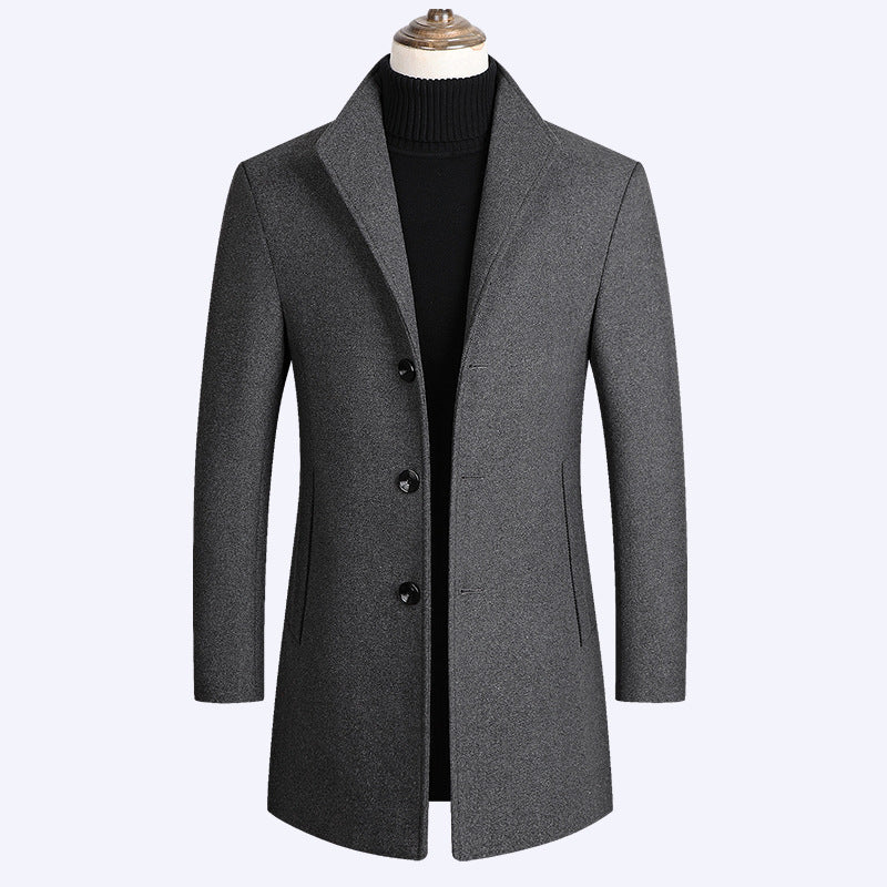 Woolen Men Autumn and Winter Coat