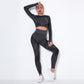 Seamless Knitted Absorbent Yoga Long-Sleeved Suit