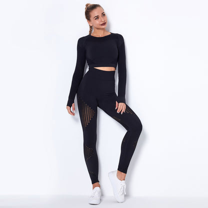 Seamless Knitted Absorbent Yoga Long-Sleeved Suit