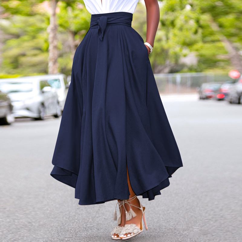 Vintage Zipper Long Maxi Skirts