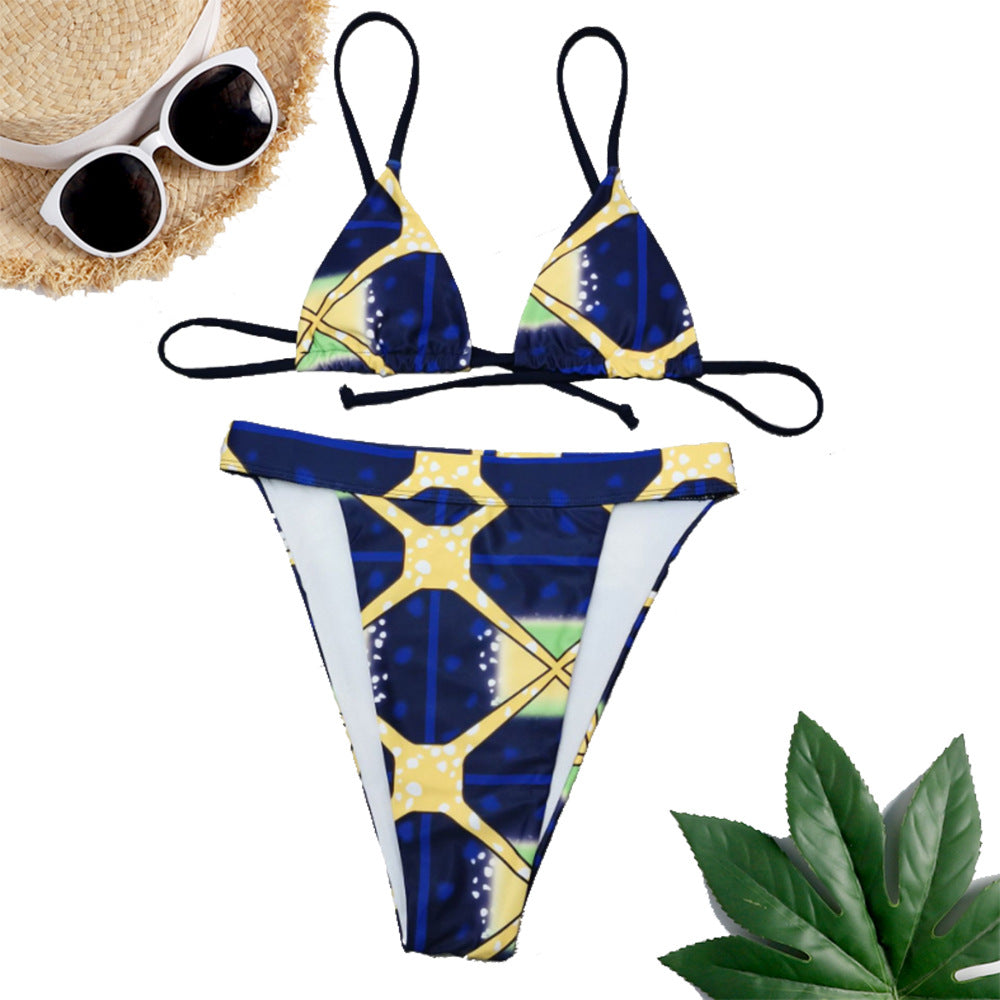 African Print Bikini Suit