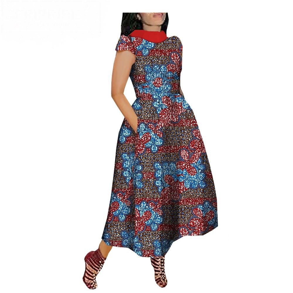 New Characteristic Batik Printed Cotton Dress