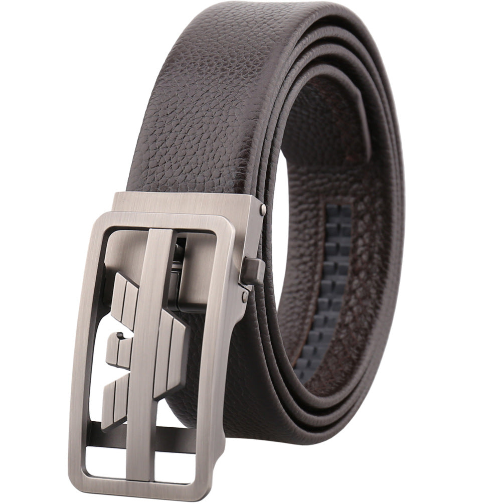 Automatic Buckle Top Layer Cowhide Belt