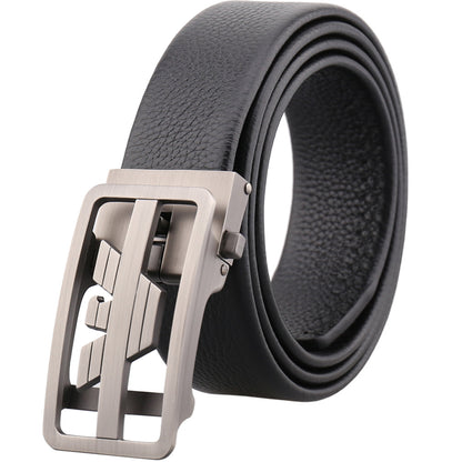 Automatic Buckle Top Layer Cowhide Belt