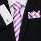 Striped Flower Series 8Cm Tie Three-Piece Suit