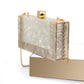 Shell Acrylic Stitching Dinner Chain Clutch