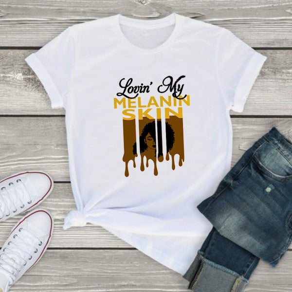 Melanin African Map T Shirt-African Girl