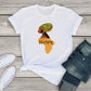 Melanin African Map T Shirt-African Girl