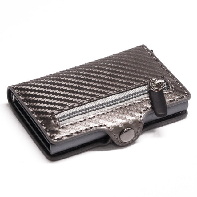 Carbon Fiber Wallet Men Slim Wallet Anti-Theft Card Case