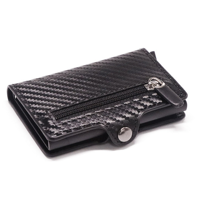 Carbon Fiber Wallet Men Slim Wallet Anti-Theft Card Case