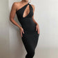 Fashion Oblique Shoulder Sexy Slim Dress