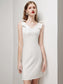 Bowknot Backless Design-Pearl White Temperament Dress