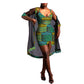 Two-Piece African Batik Printed Dress