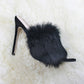 Fur High Heel Sandals  Slippers