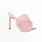 Fur High Heel Sandals  Slippers