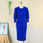 Round Neck Lantern Sleeves Dress