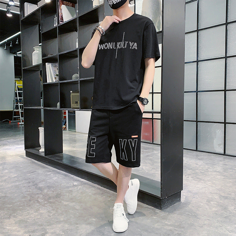 Two-piece Cotton T-shirt Short-sleeved Shorts