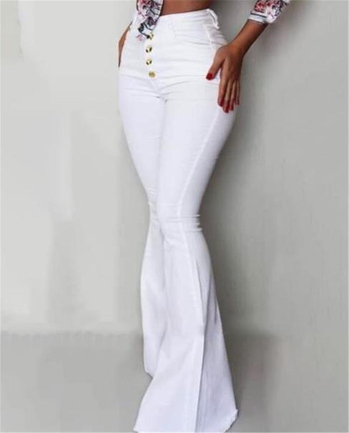 Flare Bell-Bottom High Waist Pants