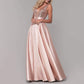 Sequined Rose Gold Formal Evening Dress