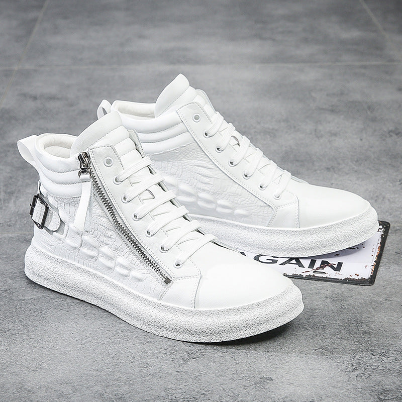 High-top Men's Leather Casual Sneaker