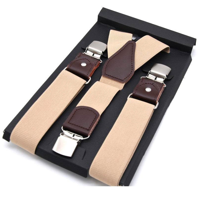 Business Sling Elastic Three Clip Strap for Men