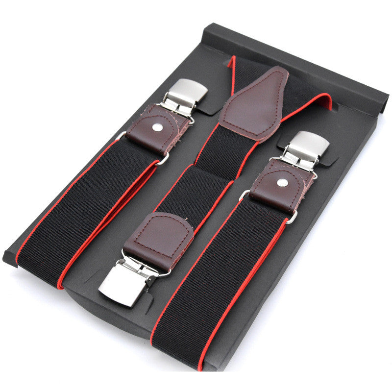 Business Sling Elastic Three Clip Strap for Men