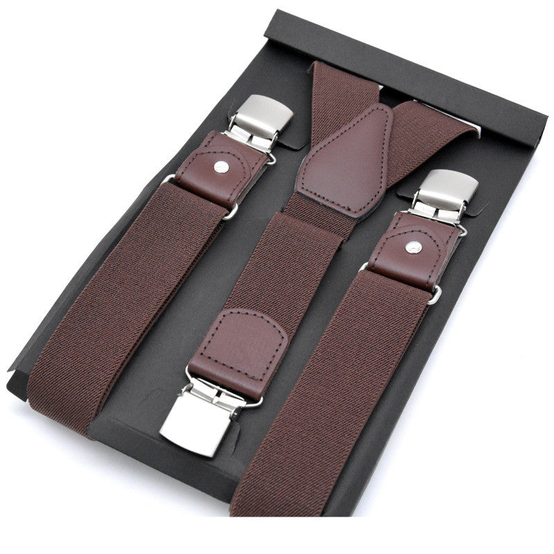 Business Sling Elastic Three Clip Strap for Men