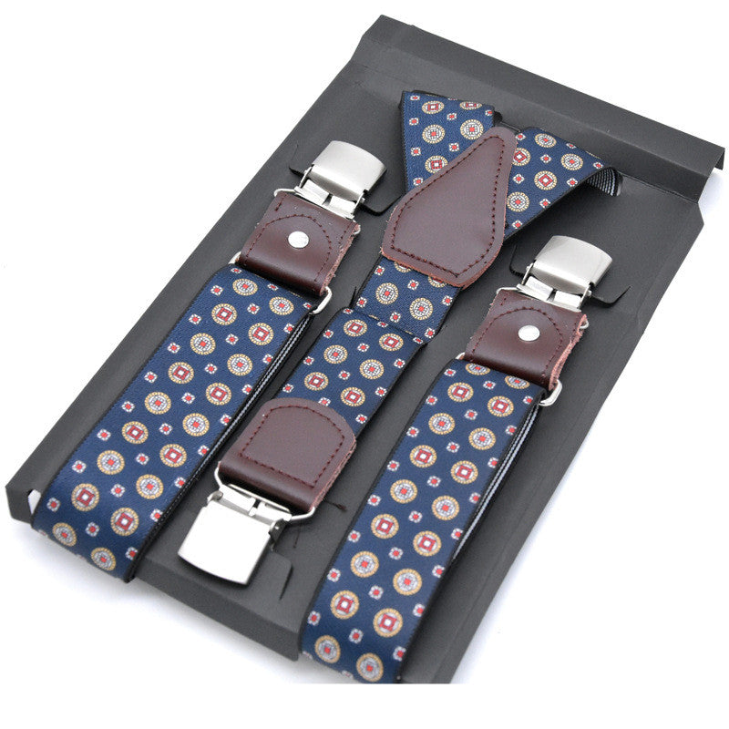 Business Sling Elastic Three Clip Strap for Men