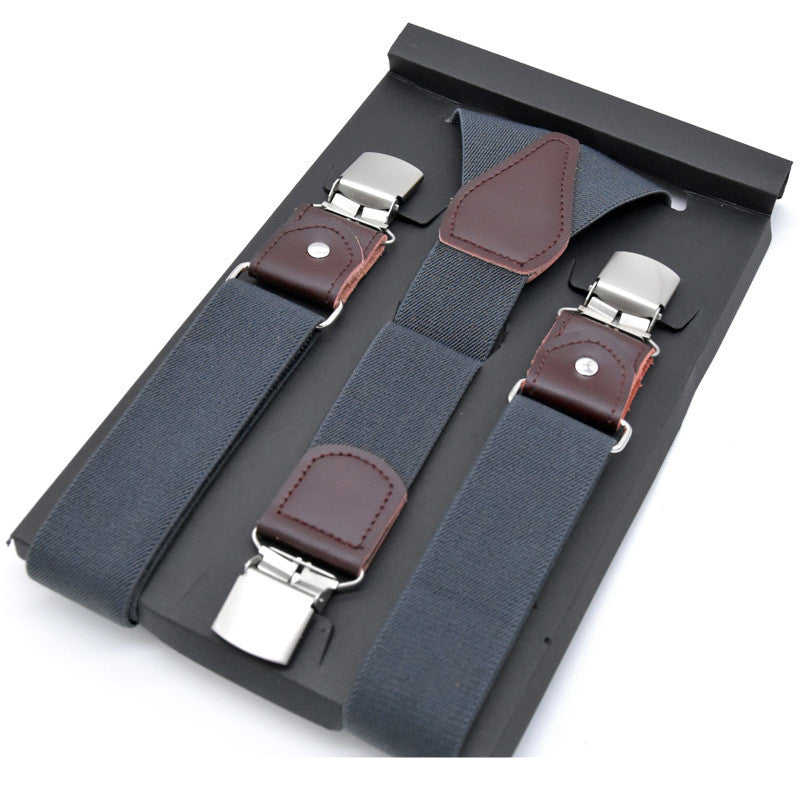 Business Sling Elastic Three Clip Strap for Men