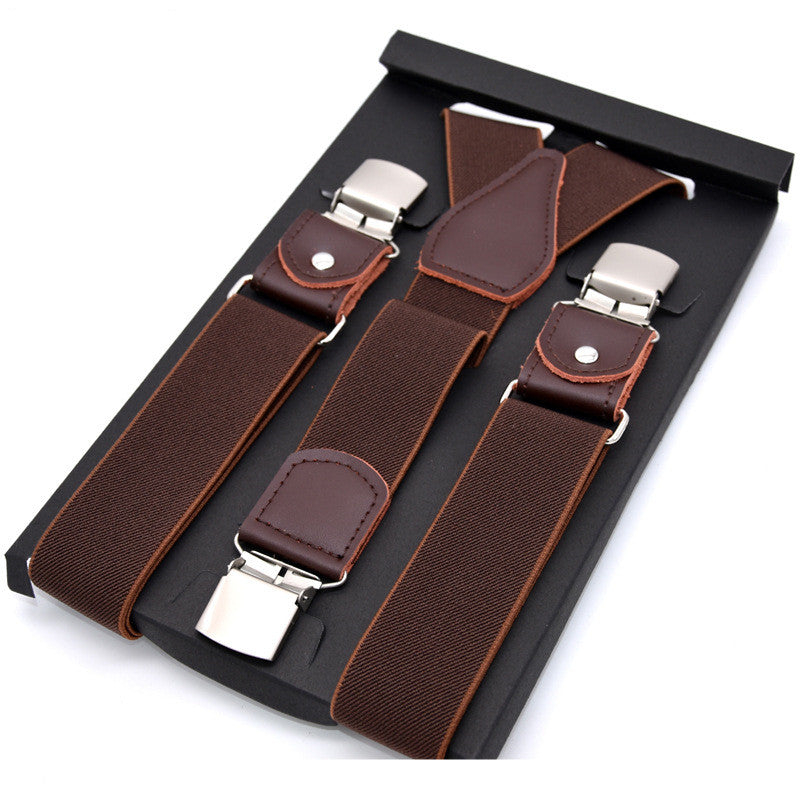 Business Sling Elastic Three Clip Strap for Men