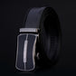 Leather business belt with automatic buckle