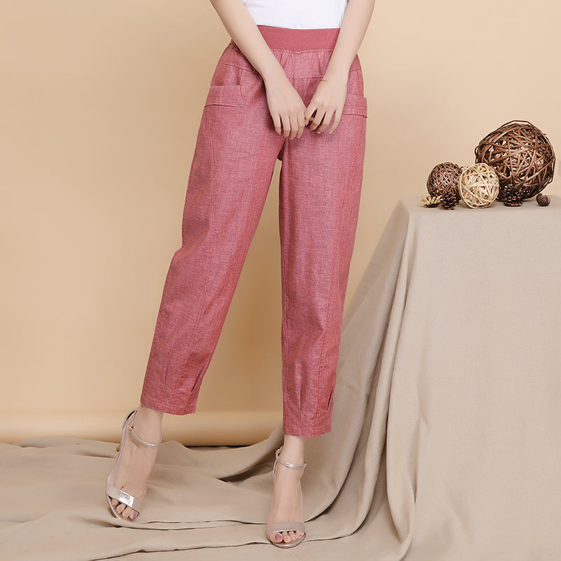 Women's Linen Cropped Pants