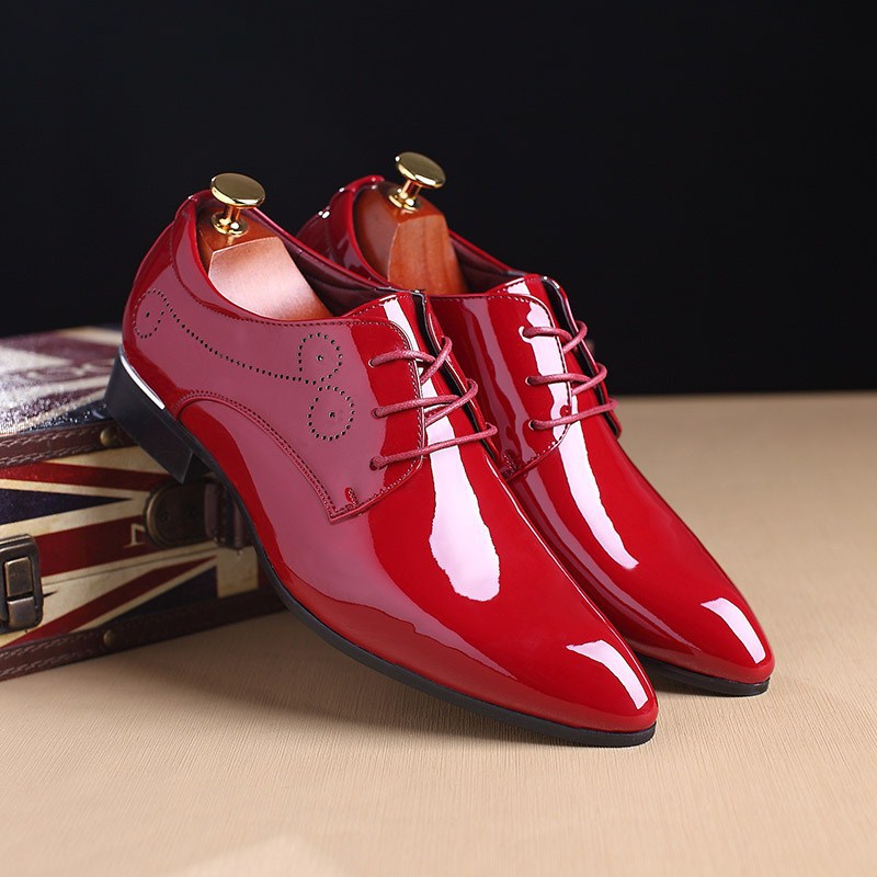 Men Leather Business Casual Dress Shoes