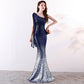 One Shoulder Party Dress Long