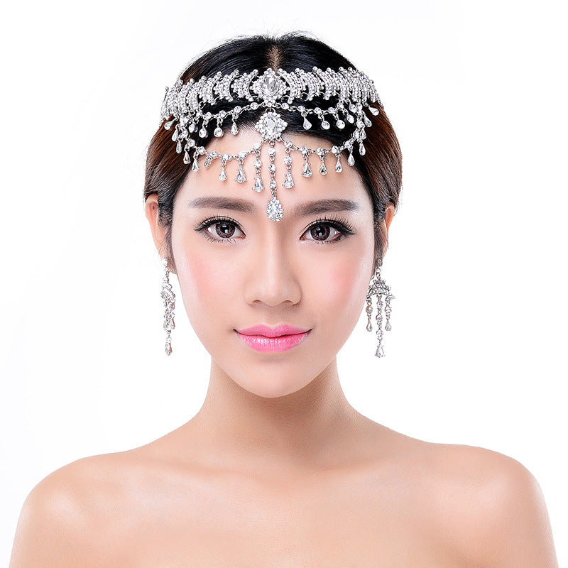 Alloy Western style Bride Crown and Earrings Accessories Set