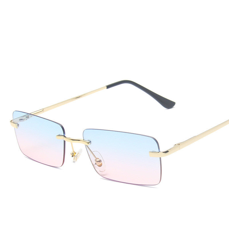 Rimless sunglasses women square